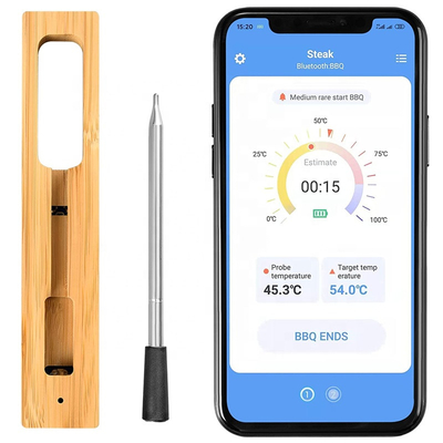 Upgraded 165ft Blue tooth Wireless BBQ Meat Grill Thermometer Probe With Charge