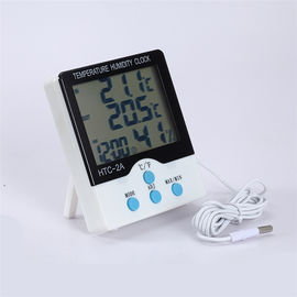 Indoor / Outdoor Digital Hygro Thermometer With Clock And External Sensor